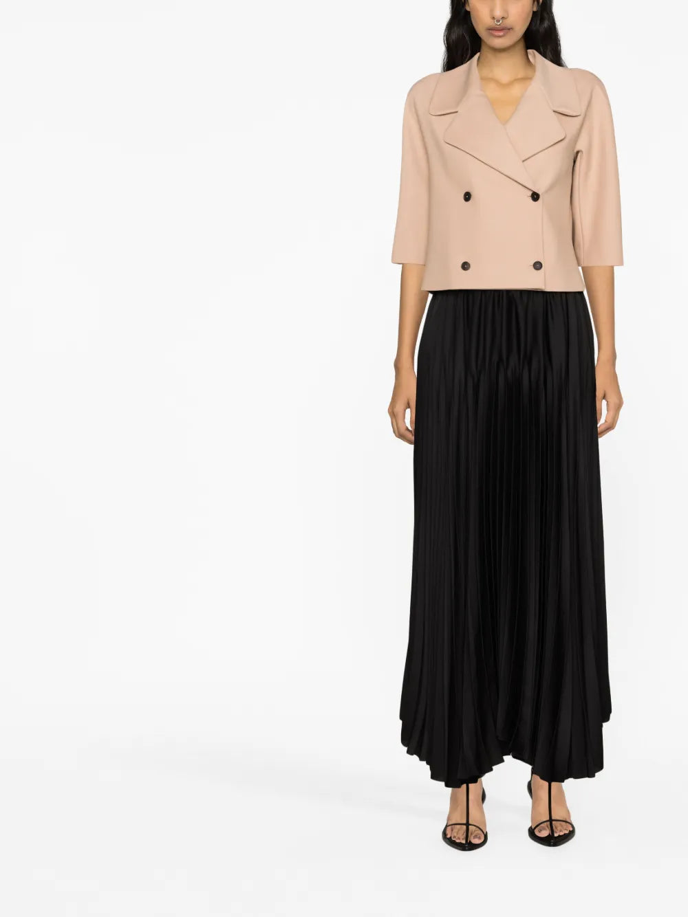 Double-Breasted Cropped Jacket