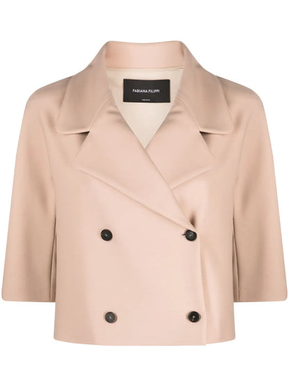 Double-Breasted Cropped Jacket