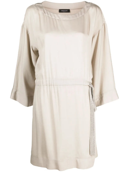 Elasticated-Waist Minidress