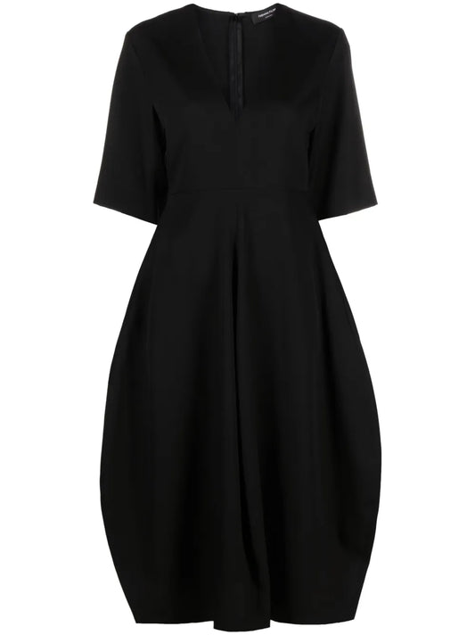 V-Neck Midi Dress