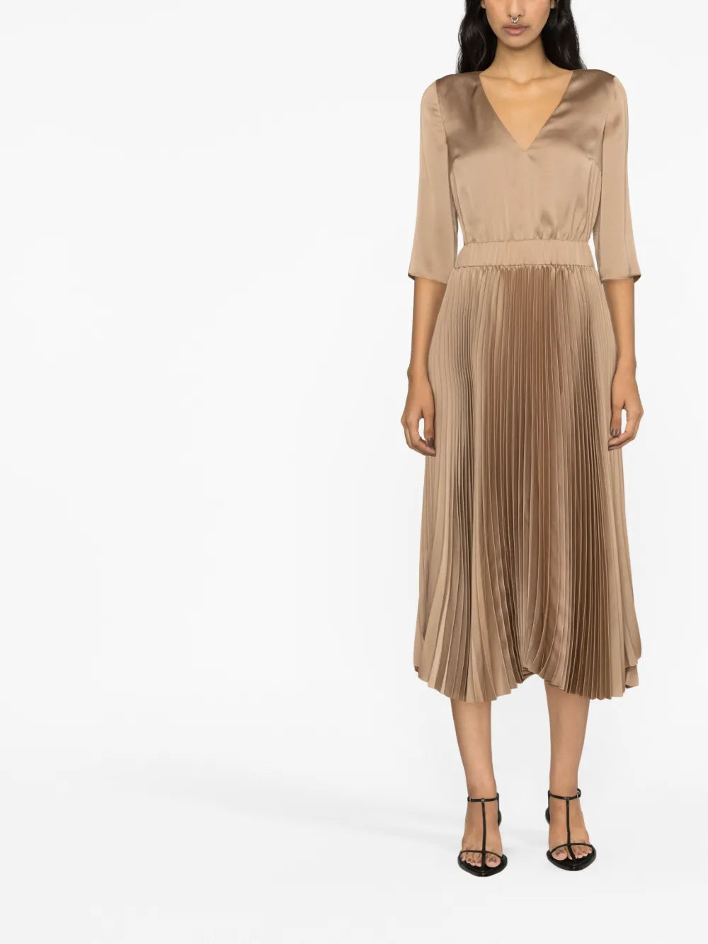 Pleated Midi Dress