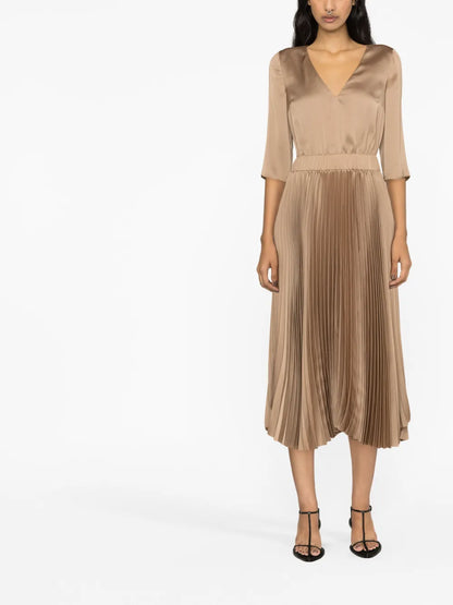 Pleated Midi Dress