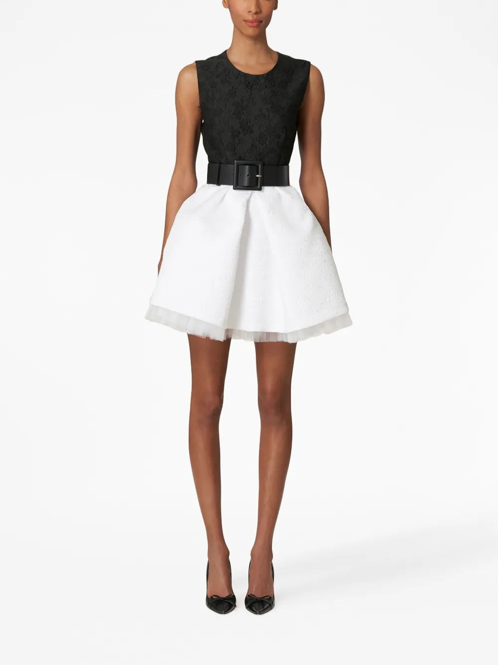 Jacquard Belted Dress