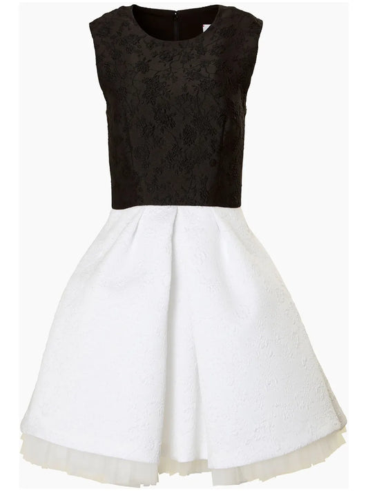 Jacquard Belted Dress