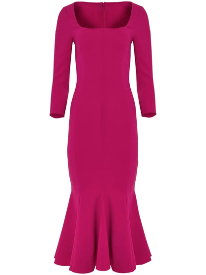 Peplum Midi Dress