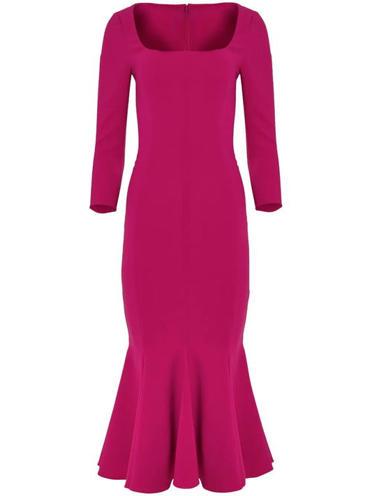 Peplum Midi Dress