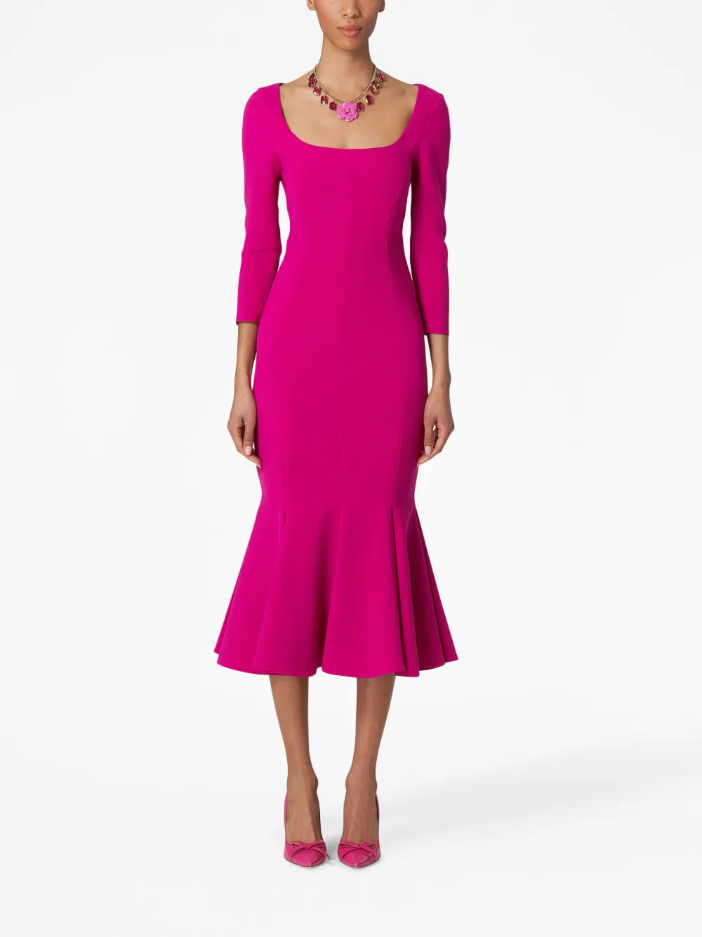 Peplum Midi Dress