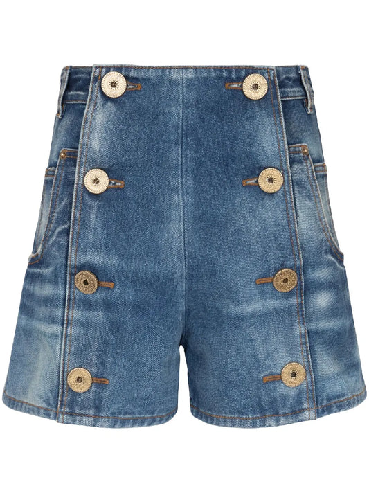 Logo-Patch Cotton Shorts