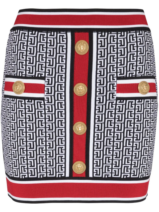 Monogram Knitted Miniskirt