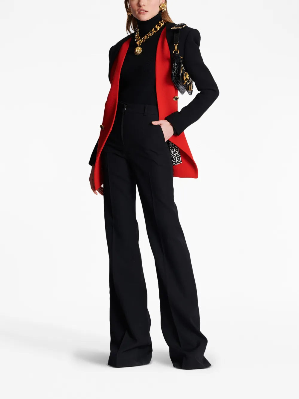 Wool Flared Trousers