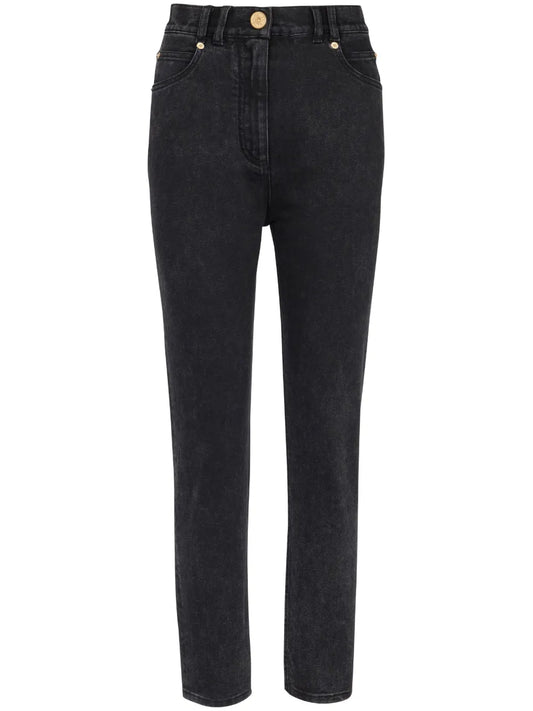 High-Rise Slim-Cut Jeans