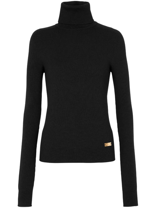 Logo-Plaque Wool Jumper