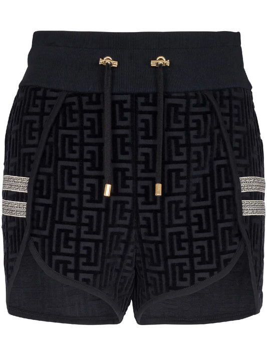 Monogram-Pattern Mini Shorts