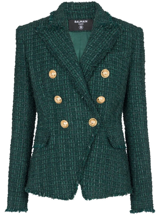 Double-Breasted Tweed Jacket