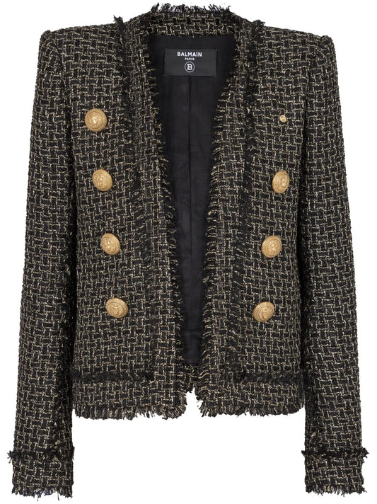 Double-Breasted Tweed Jacket