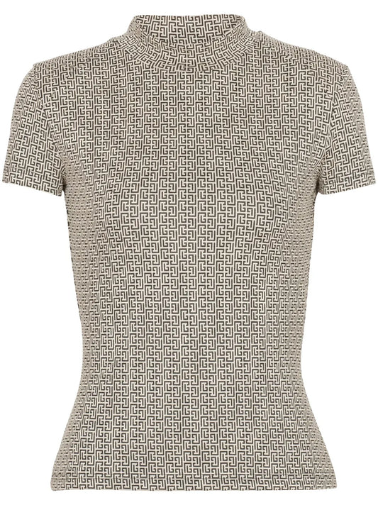 Monogram-Jacquard Knitted Top