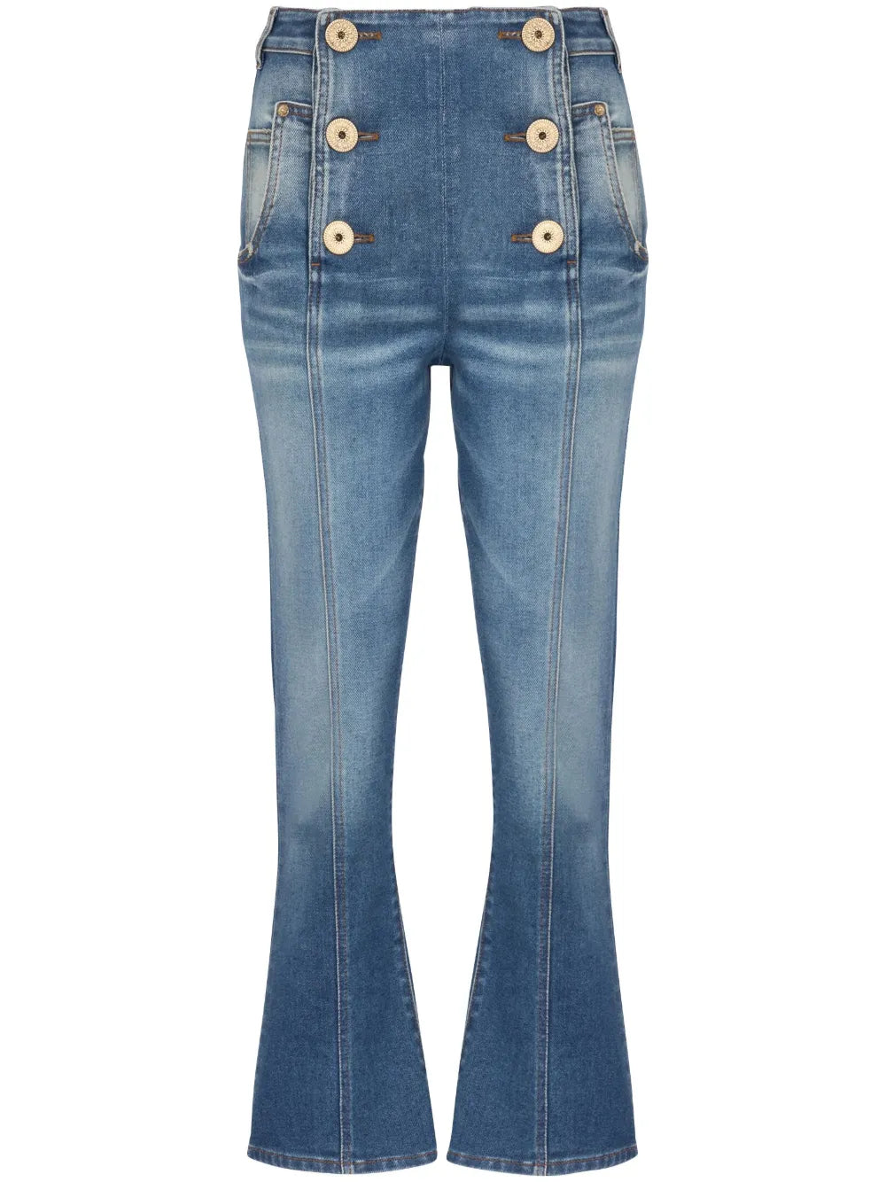 Buttoned Bootcut Jeans