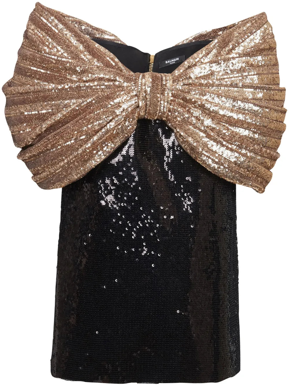 Sequin-Embellished Bardot Minidress