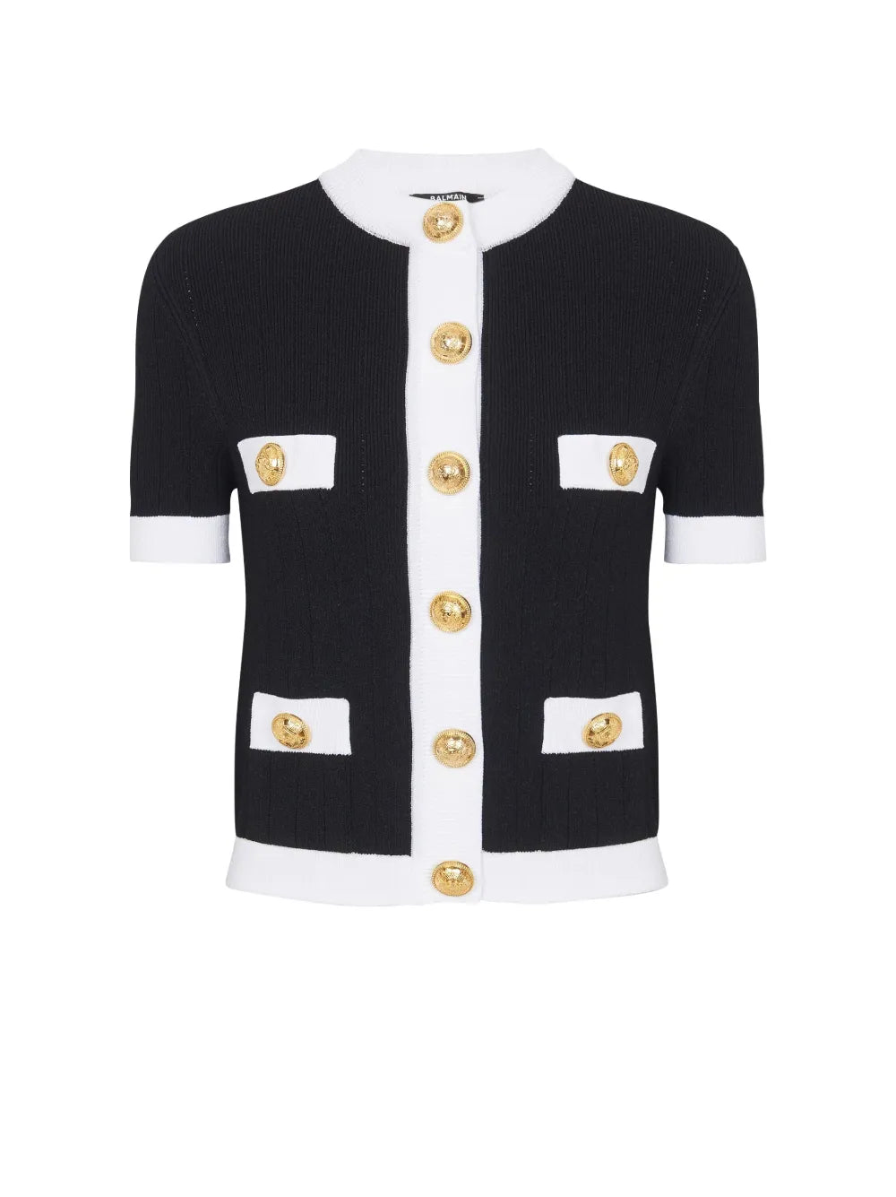 Short-Sleeve Cropped Cardigan