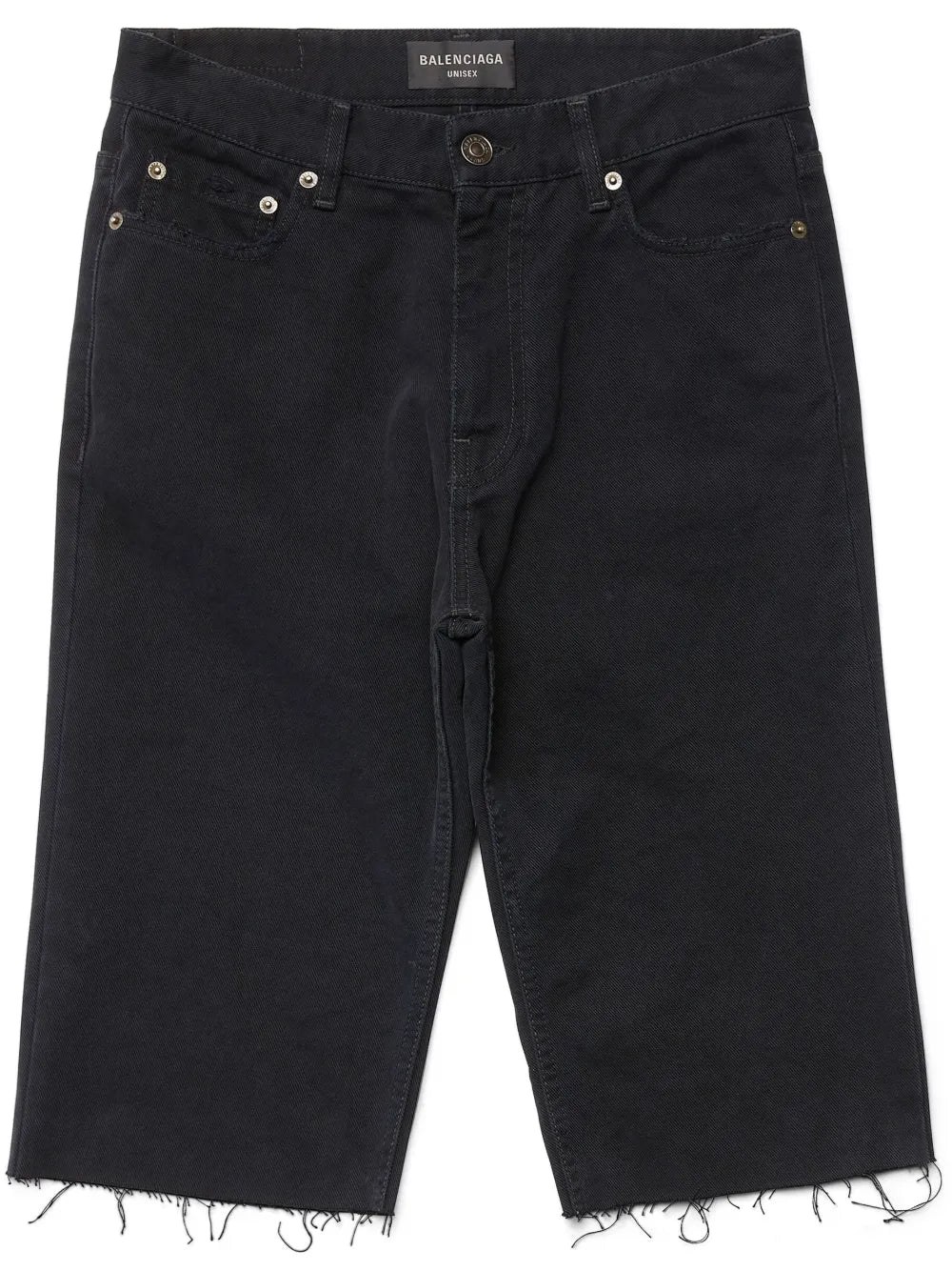 Raw-Hem Denim Shorts