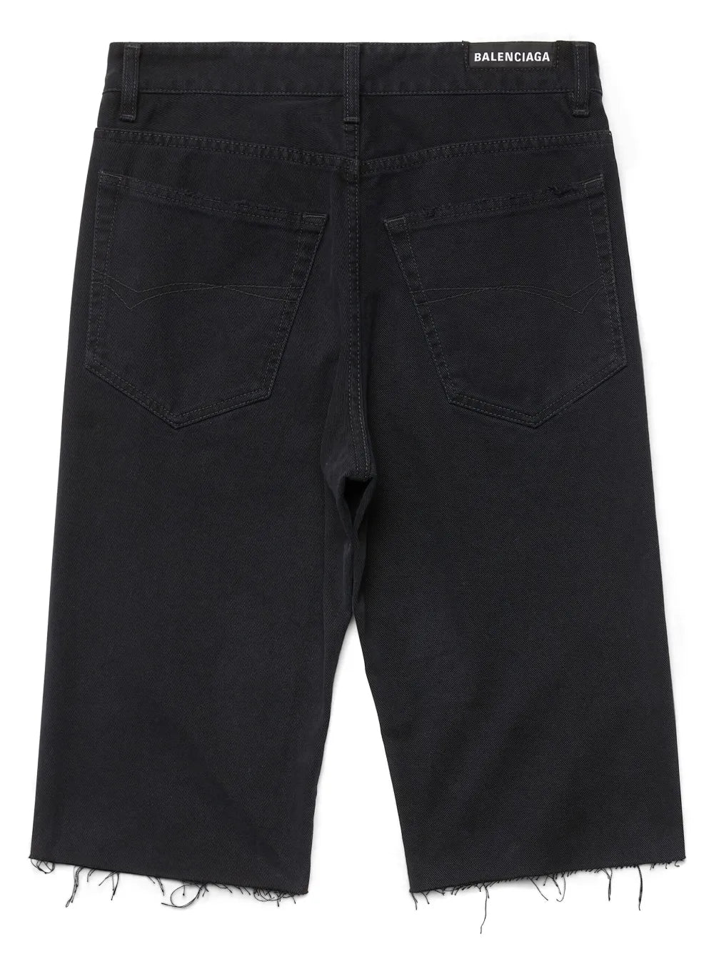Raw-Hem Denim Shorts