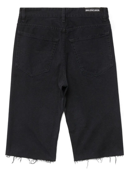 Raw-Hem Denim Shorts