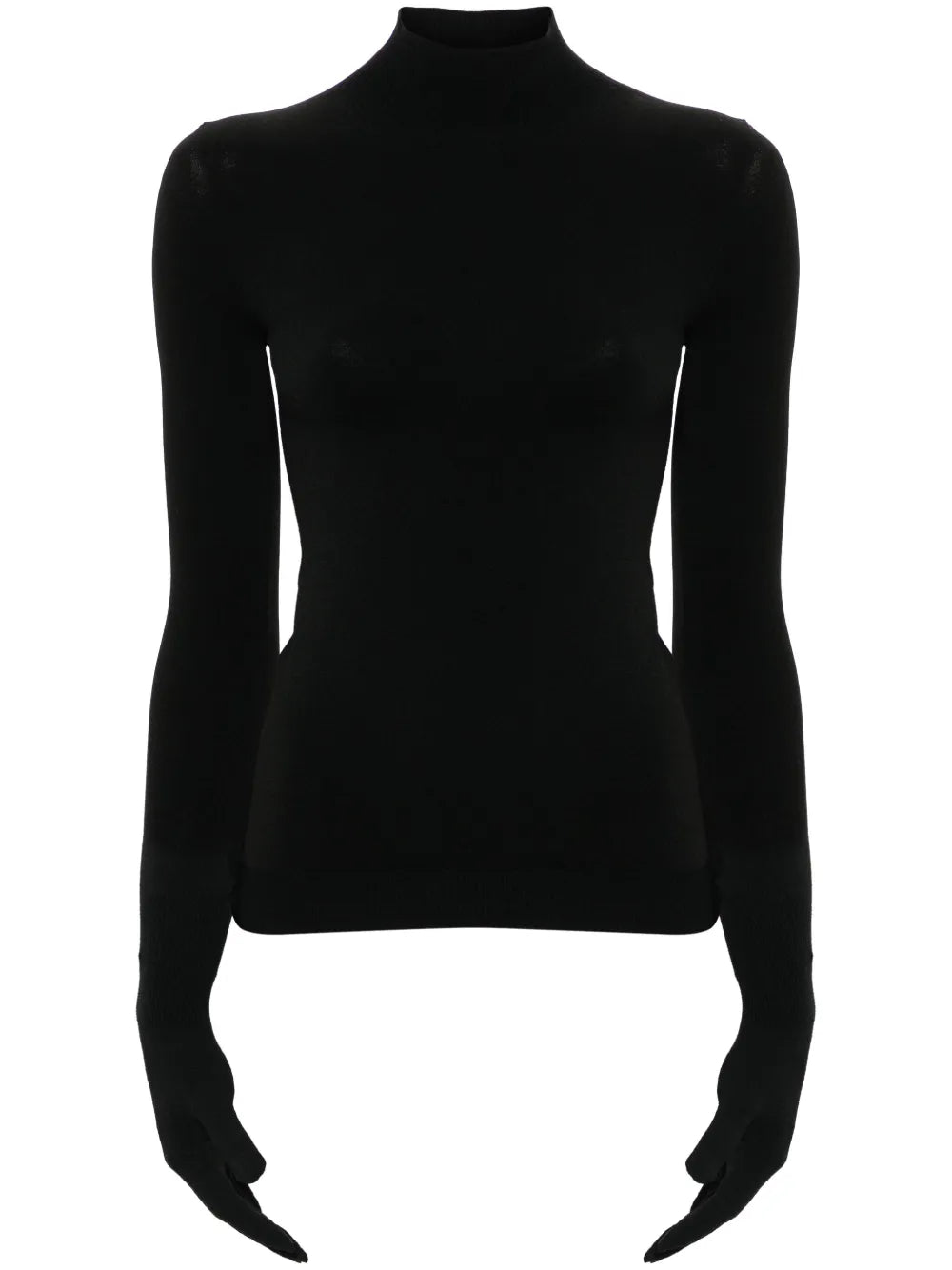 High-Neck Fine-Knit Jumper