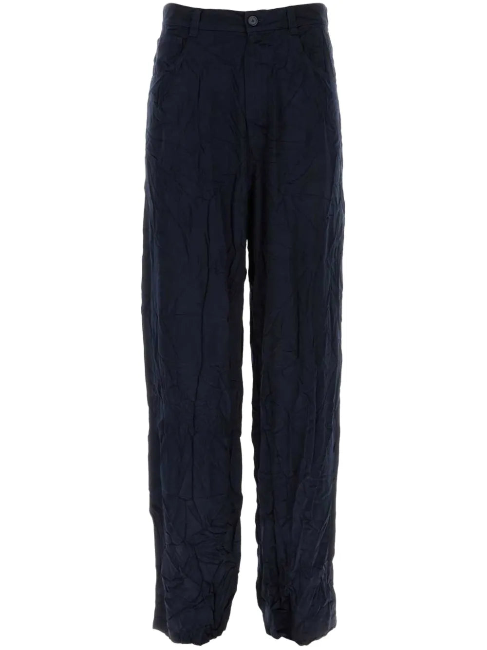 High-Waist Straight-Leg Trousers