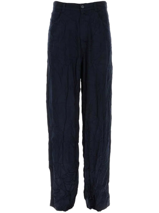 High-Waist Straight-Leg Trousers