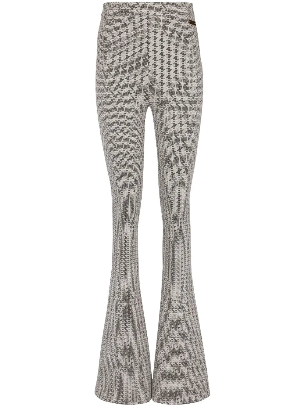 Monogram Jacquard Flared Trousers
