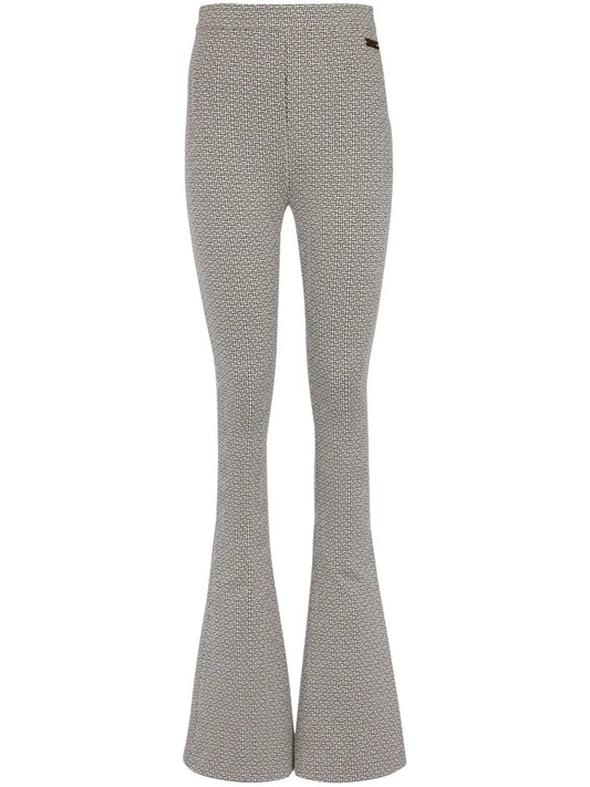 Monogram Jacquard Flared Trousers