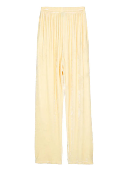 Velvet Straight-Leg Trousers