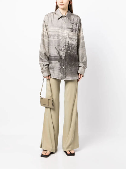 Graphic-Print Long-Sleeve Shirt