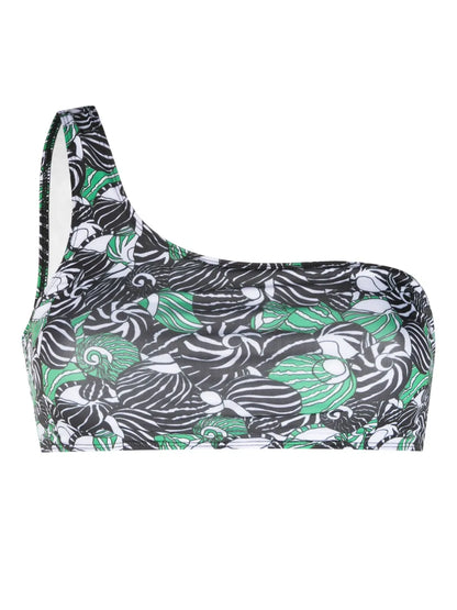 Lino Coquillages Graphic-Print Bikini Top