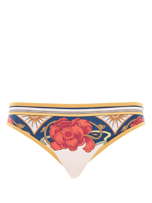 Tropical-Print Bikini Bottoms