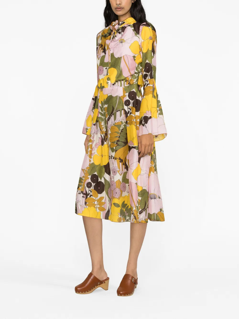 Casanova Floral-Print Midi Dress