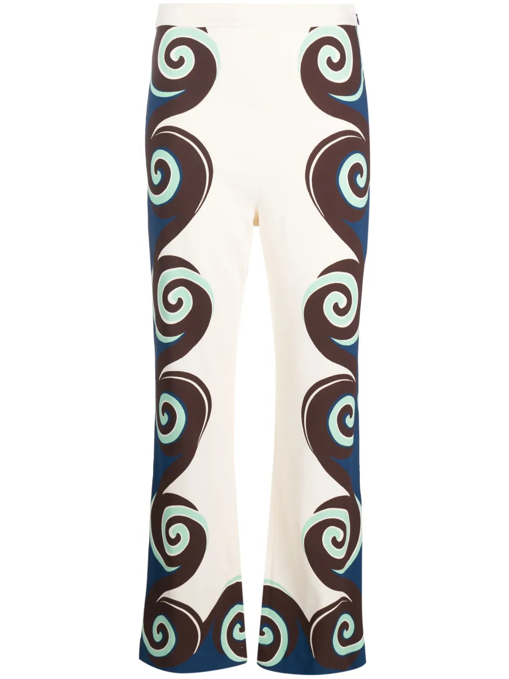 Stretch Geometric-Print Trousers