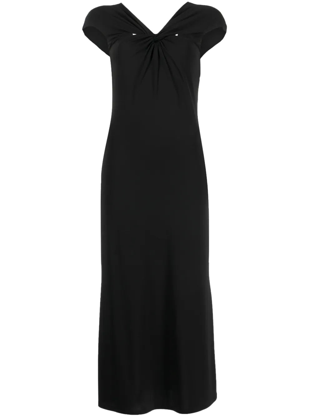 Twist-Detail Midi Dress