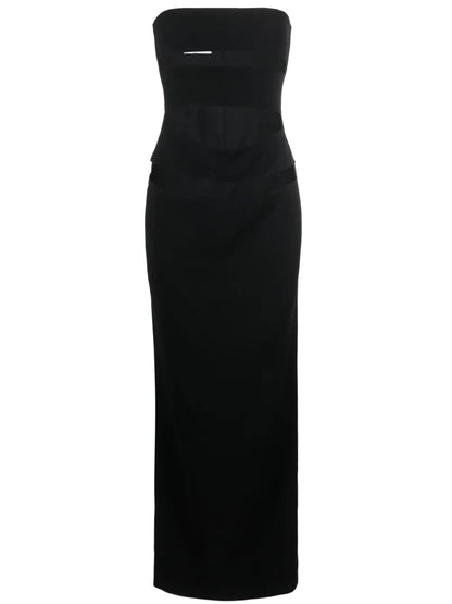 Cut-Out Strapless Gown