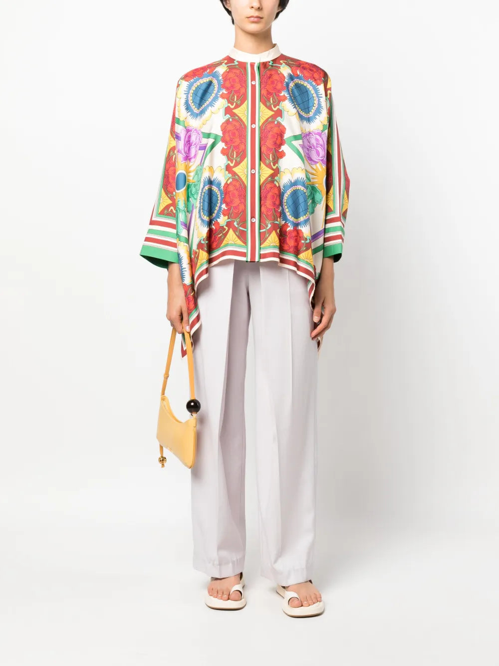 Foulard Asymmetric Silk Shirt