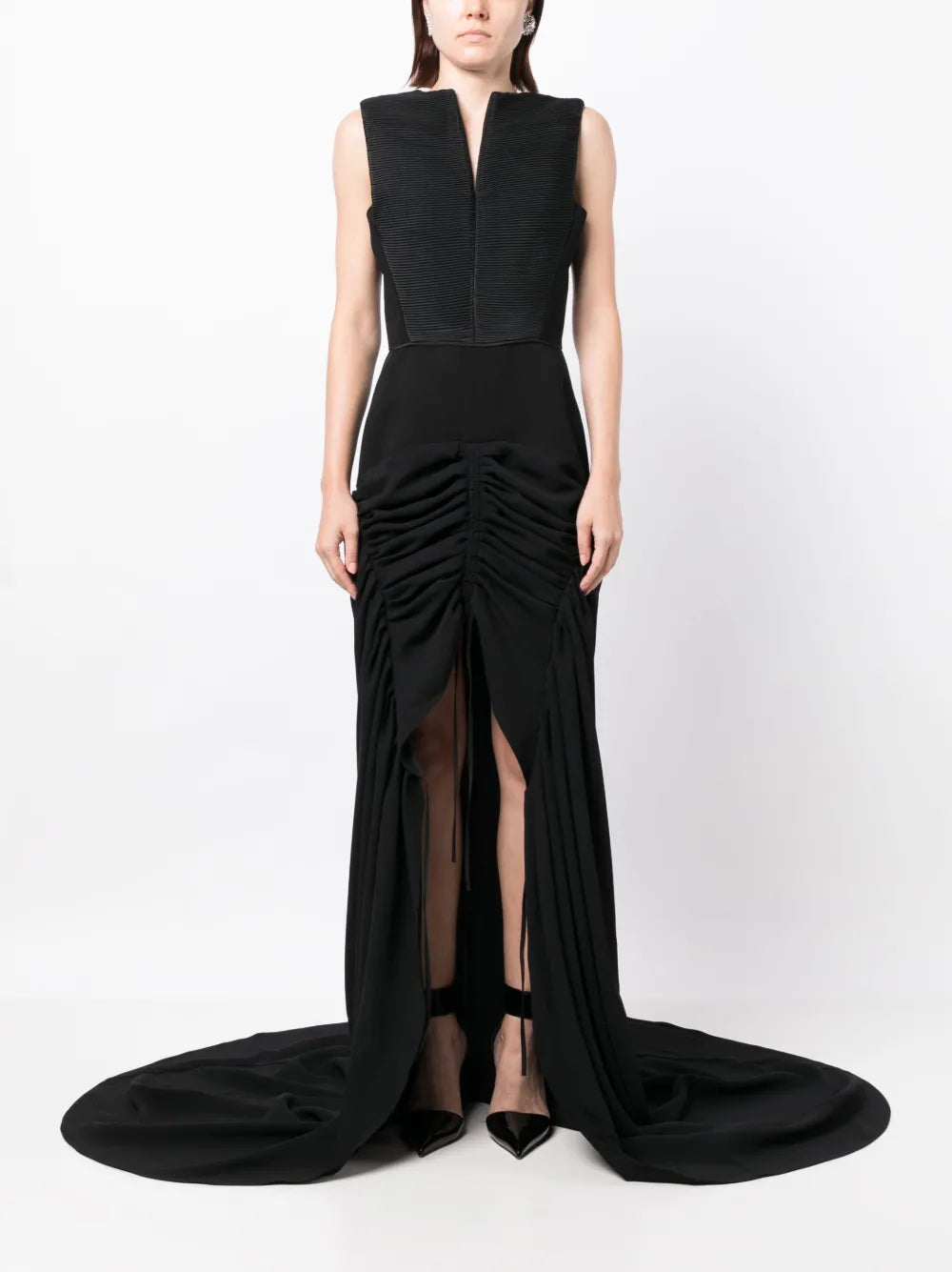Totem Draped Long Gown