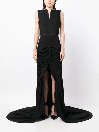 Totem Draped Long Gown