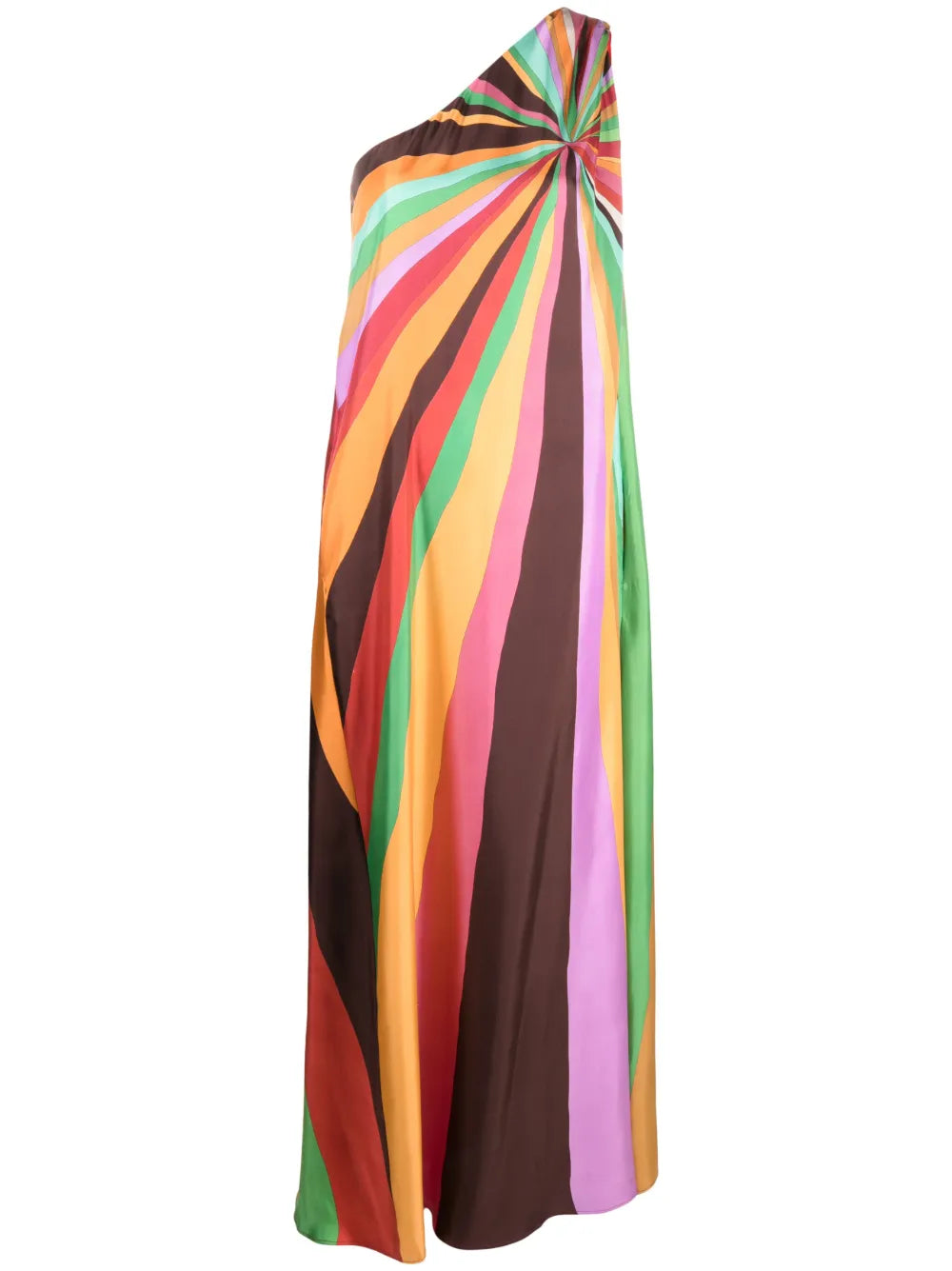 Roy One-Shoulder Silk Maxi Dress