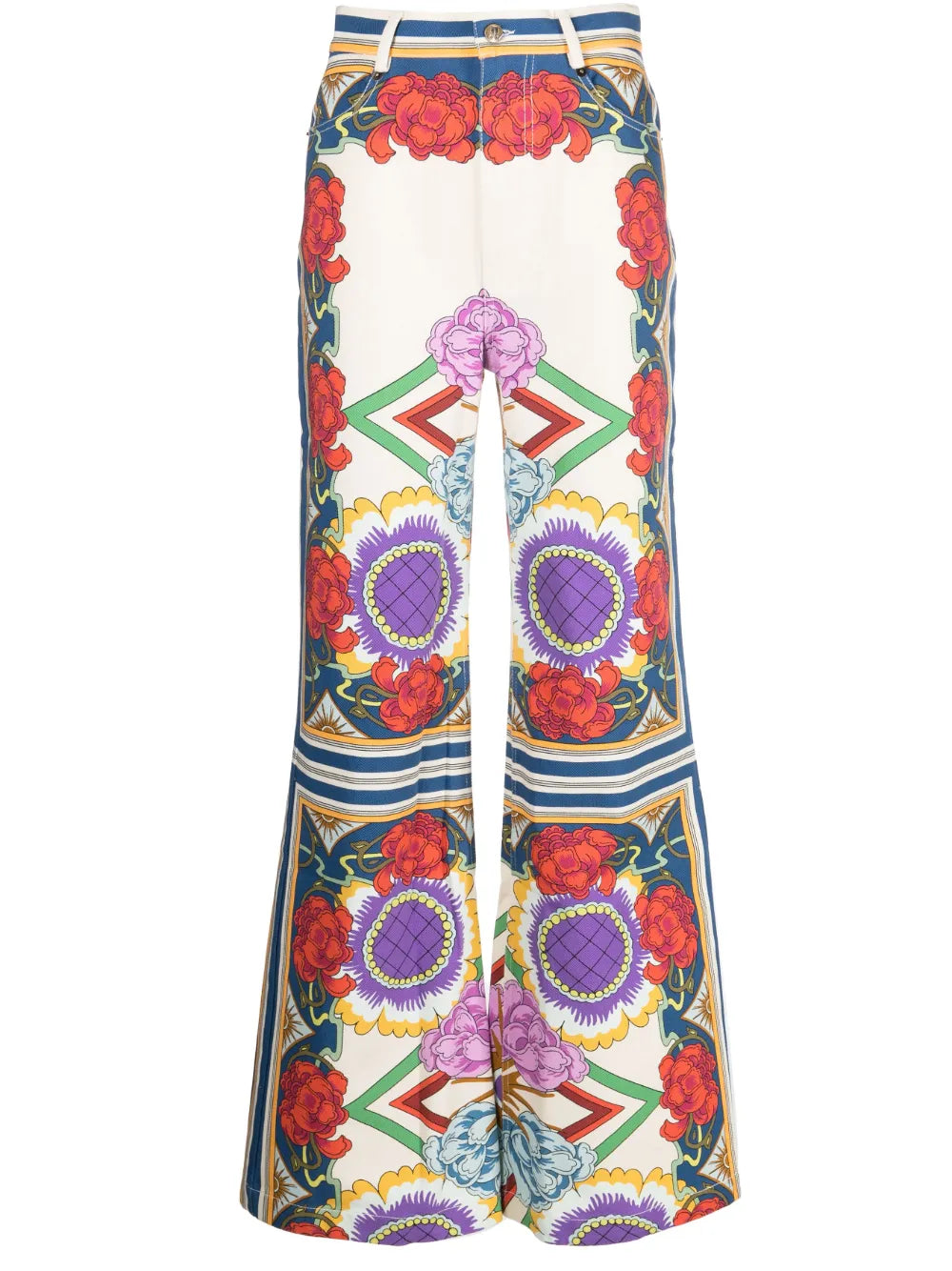 Liberty-Print Flared Jeans