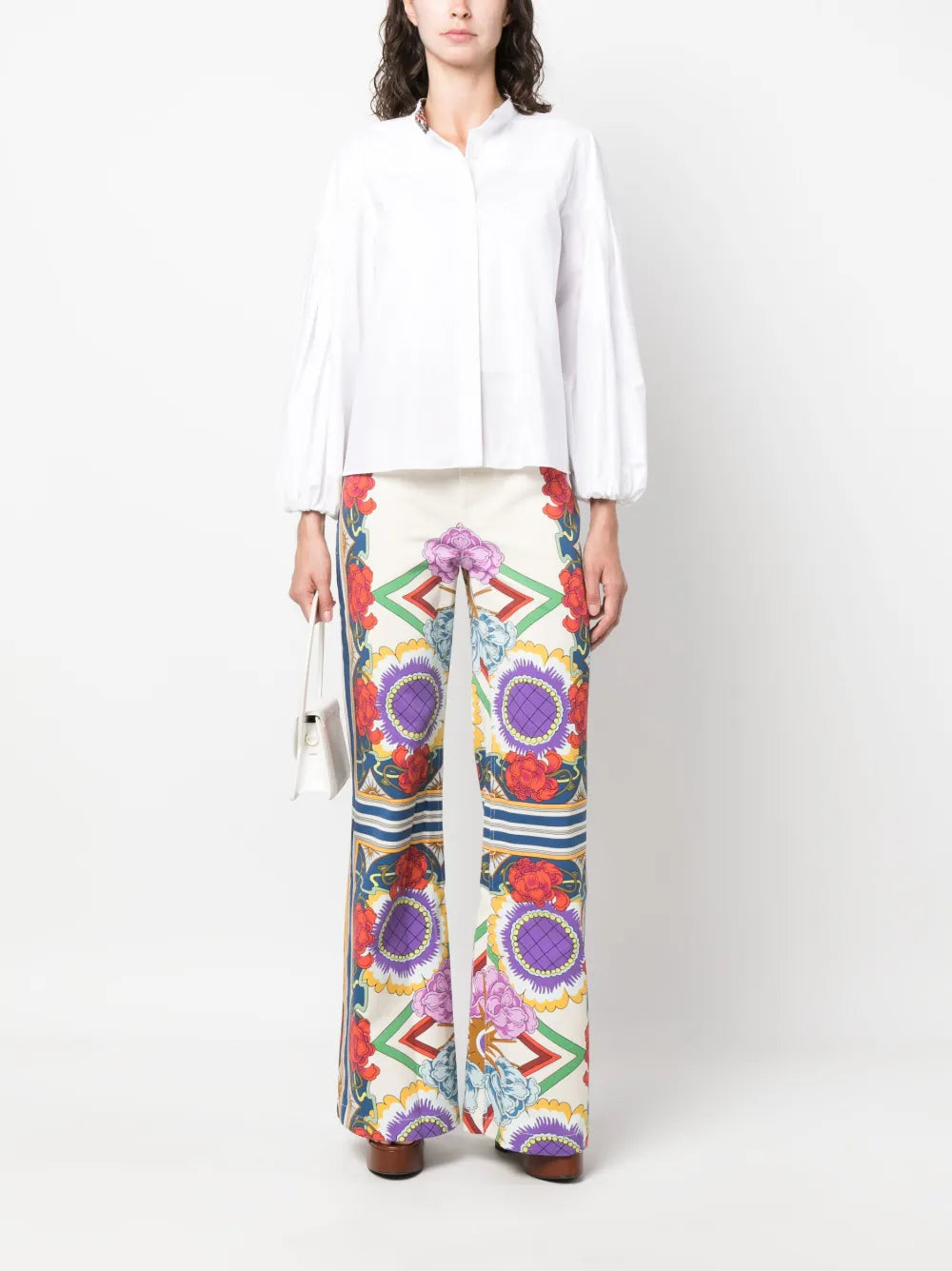 Liberty-Print Flared Jeans