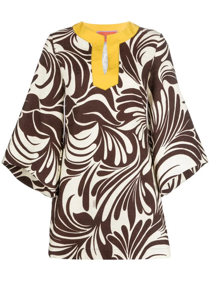 The Kaftan Mini Printed Dress