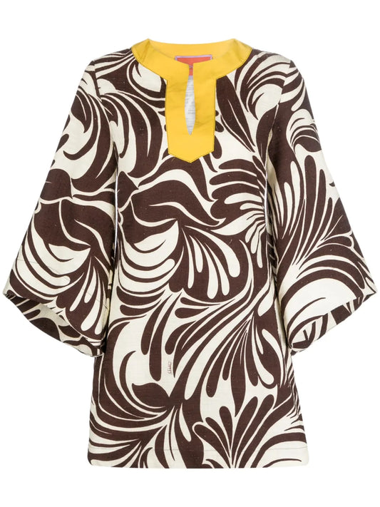 The Kaftan Mini Printed Dress