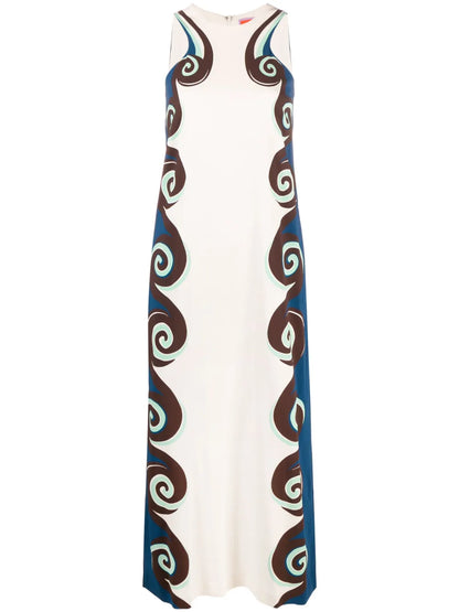 Racer Stucco-Print Dress
