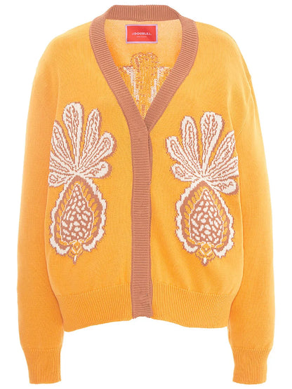 Pineapple-Print Cardigan