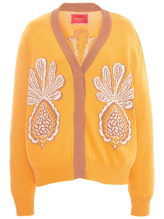 Pineapple-Print Cardigan